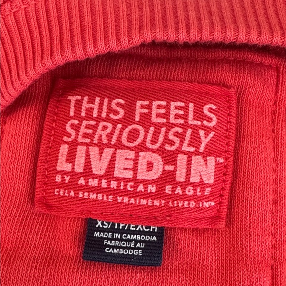 American Eagle Outfitters Women's Oversized Big Hug Waffle Crew Neck Sweatshirt - Picture 9 of 12